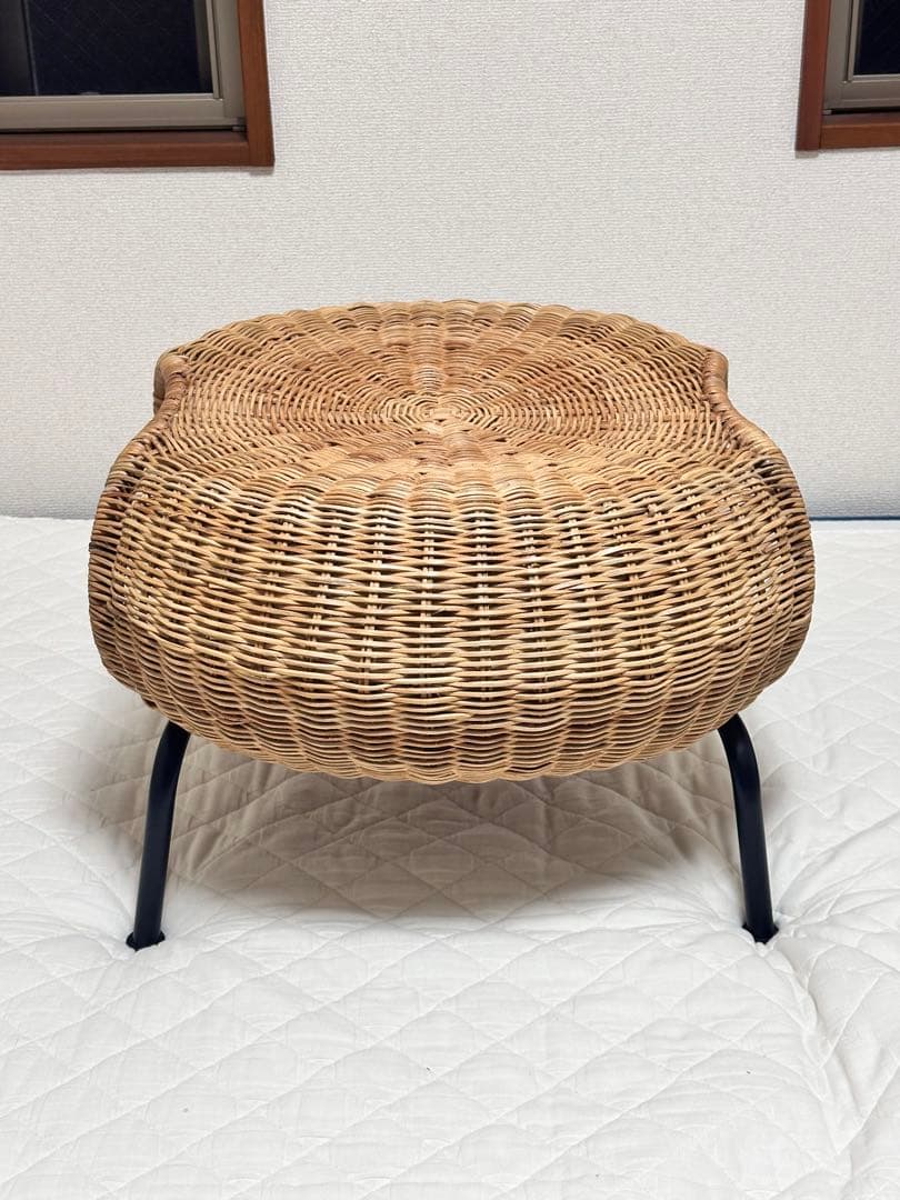 IKEA ガムレフルト ラタン製収納付きスツール