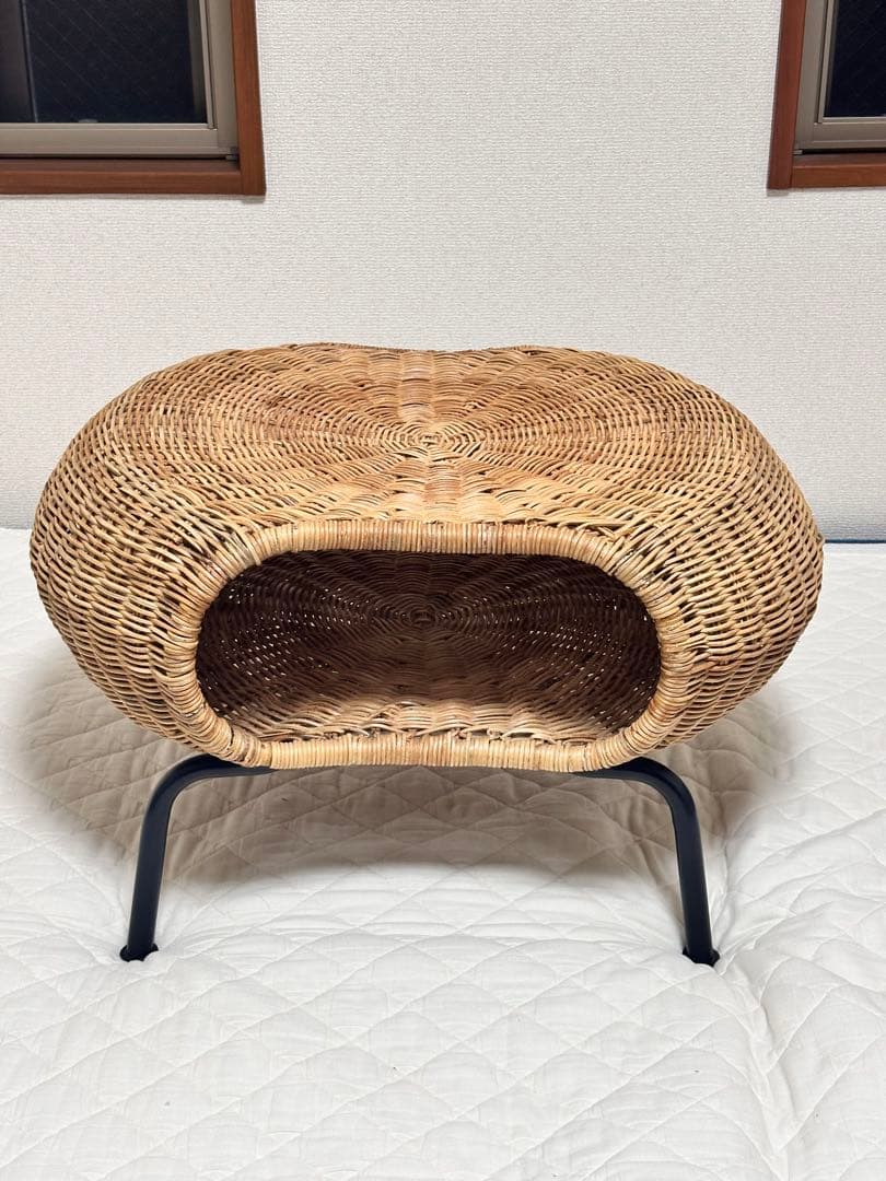 IKEA ガムレフルト ラタン製収納付きスツール