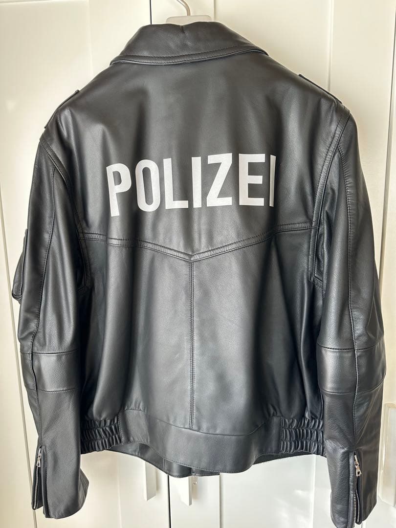 吉*郎様 ★実物★デッドストック★ドイツ連邦州警察★ライダース・レザージャケット