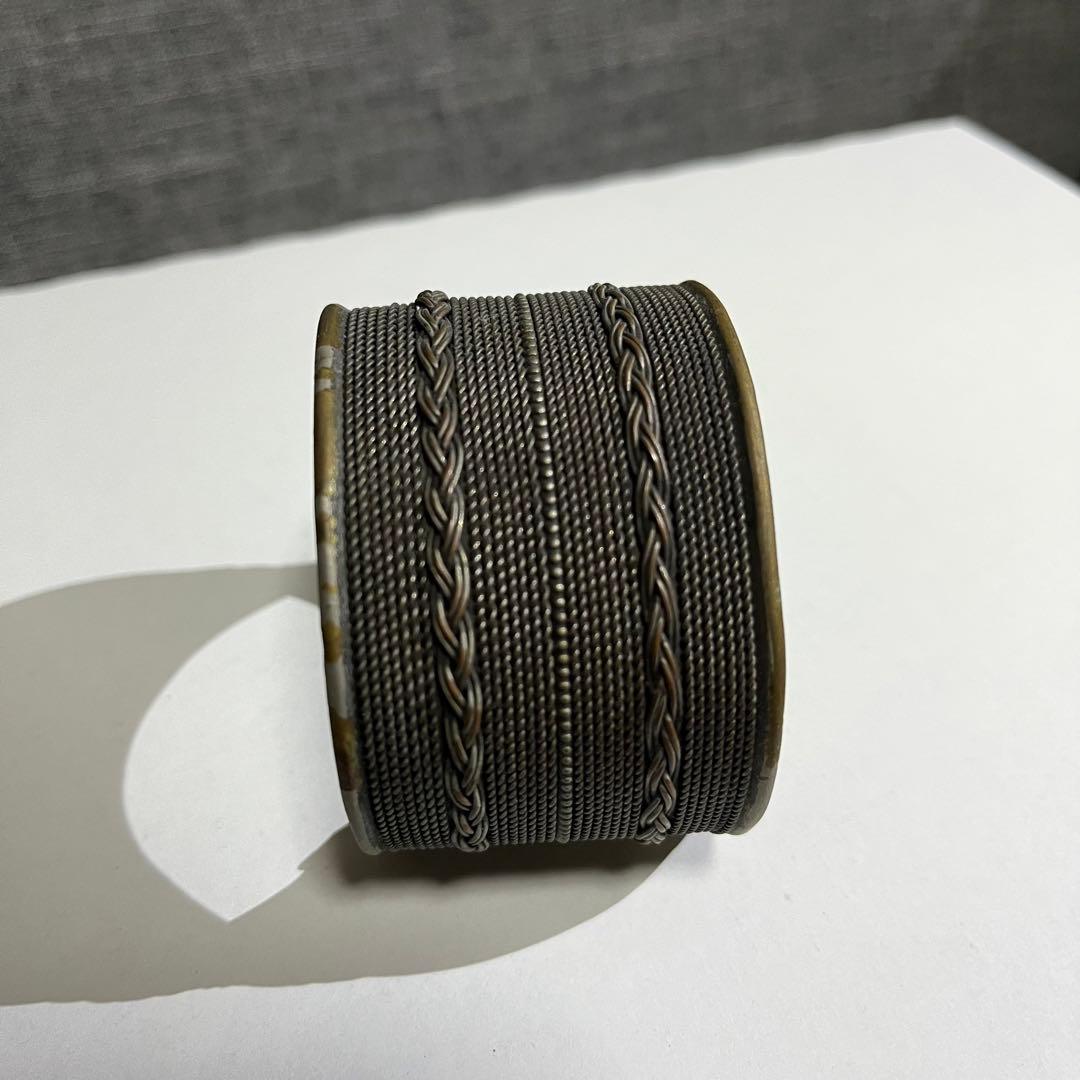 ビンテージ　バングル　真鍮　メンズ　アンティーク　ナバホ族　カレン族