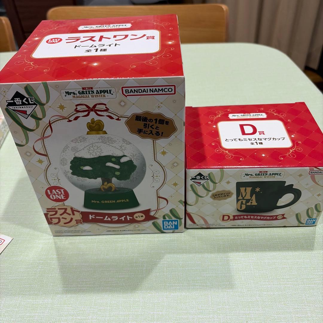 こ*ぎ様 Mrs. GREEN APPLE 1番くじ　ドームライト、マグカップな
