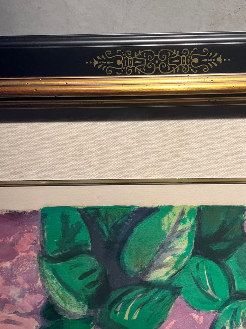 カシニョール【青い紫陽花】リトグラフ E.A.