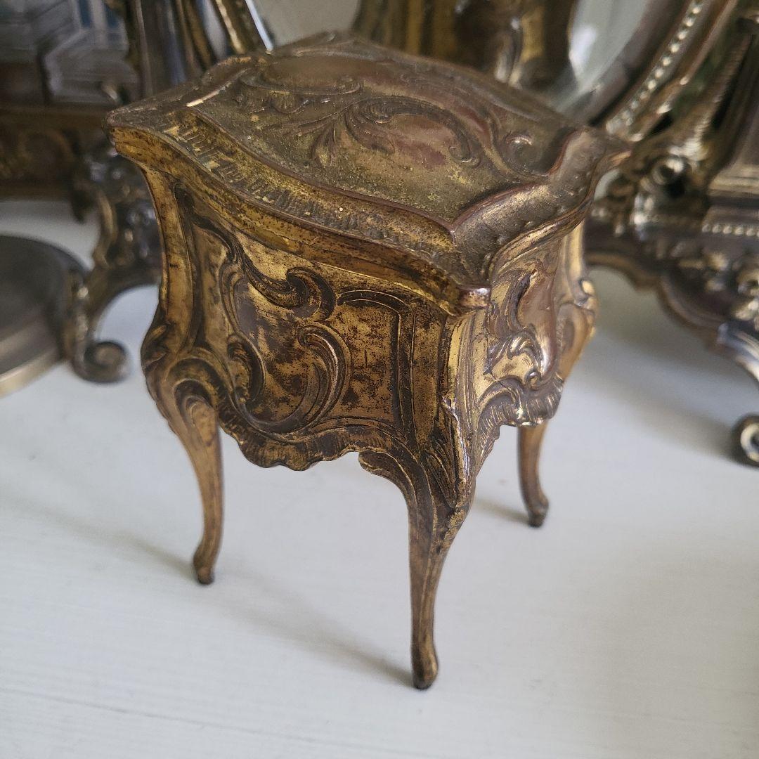 フランスアンティーク オルモル ジュエリーボックス 小物入れ ①