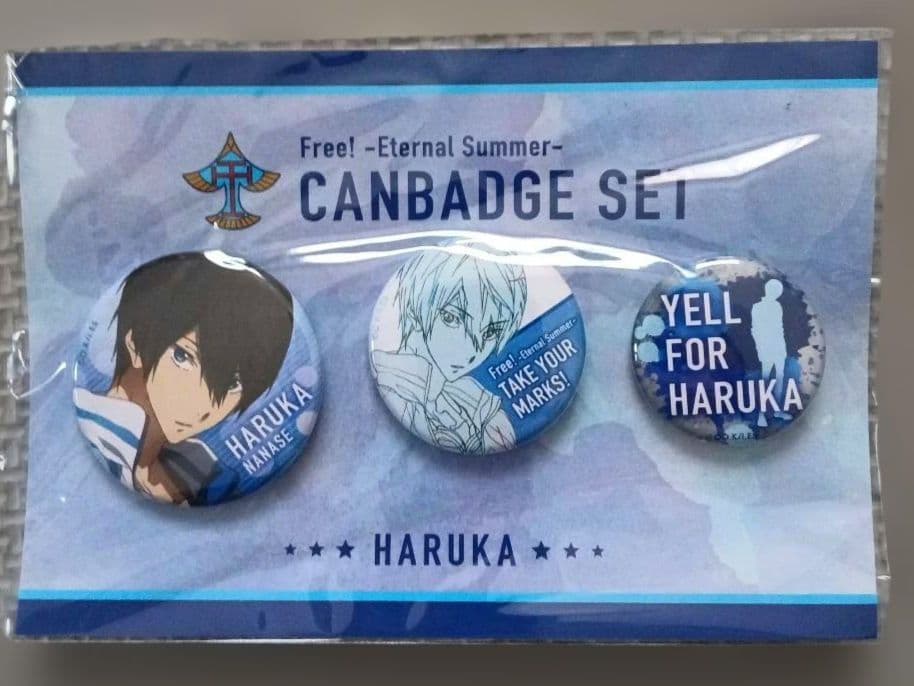 Free!　七瀬遙　 缶バッジセット　中学生Ver. 高校生Ver.