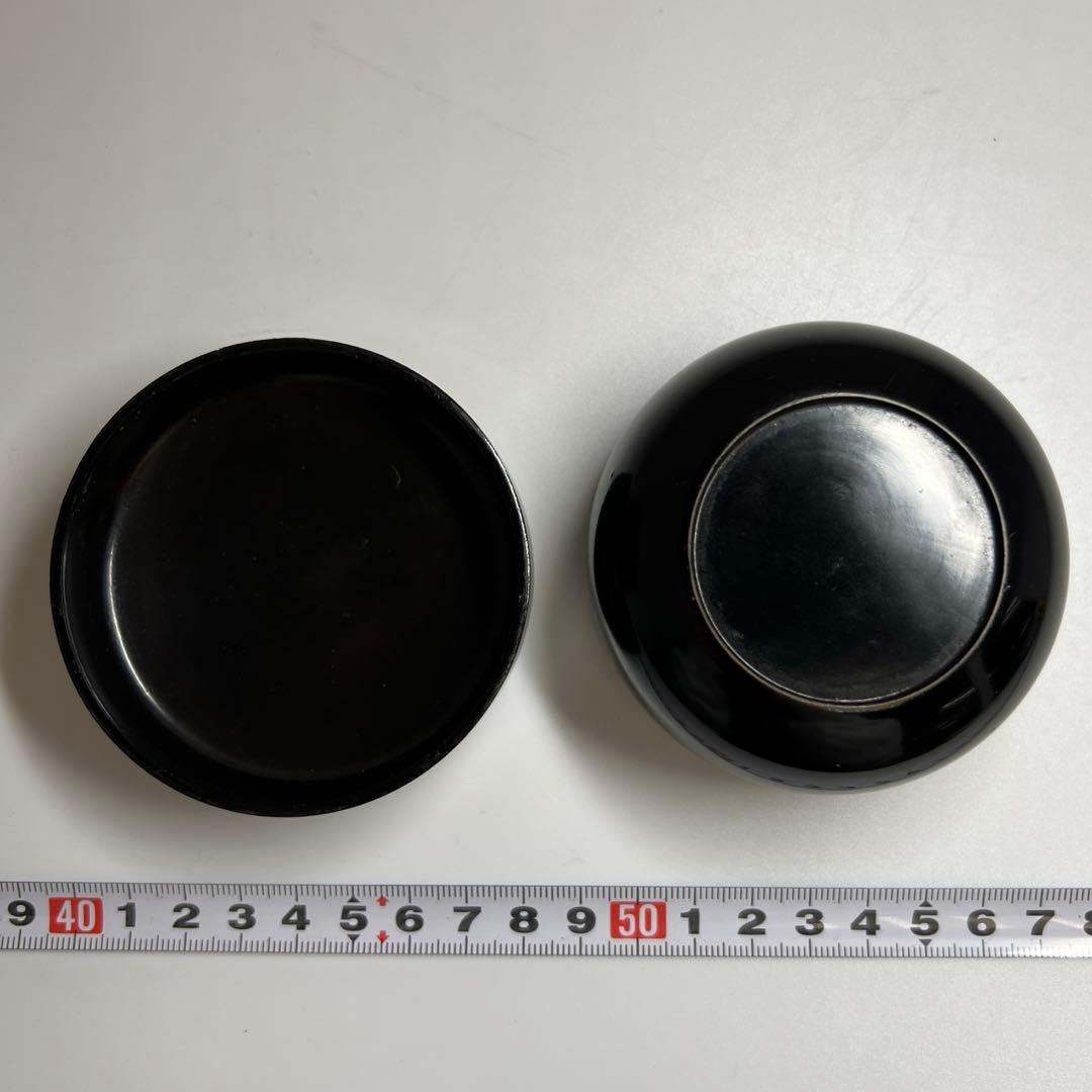 時代 菊紋様 平棗 共箱 高さ5cm 東キ7-1122☆2F