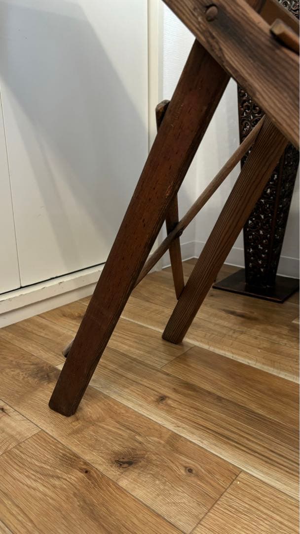 イギリス アンティーク アイロン台 折りたたみ式 作業台 オールドパイン