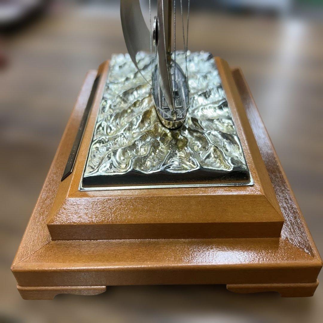 ヨット 置物 刻印 銀製 シルバー モンティホールカップ ヨット模型