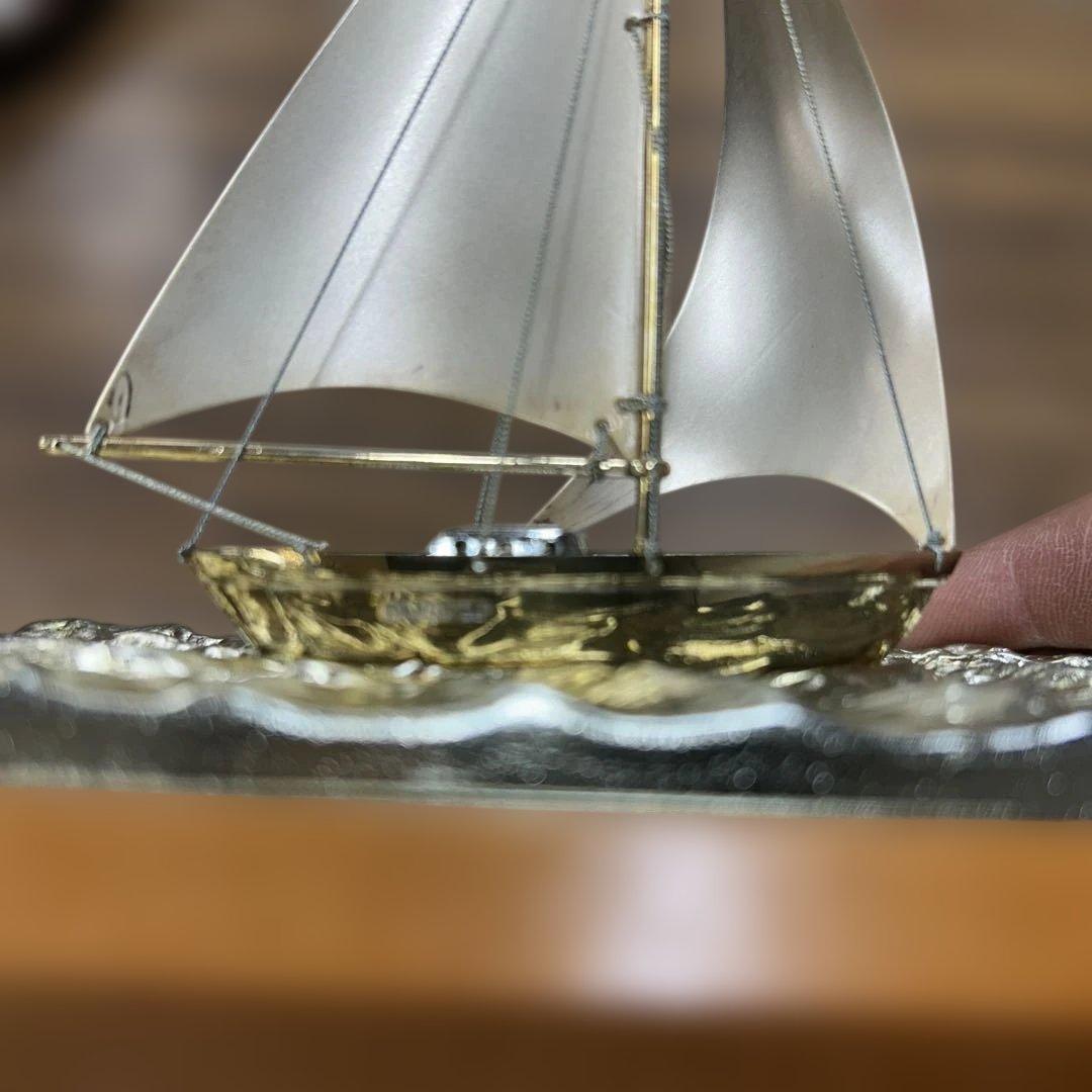 ヨット 置物 刻印 銀製 シルバー モンティホールカップ ヨット模型