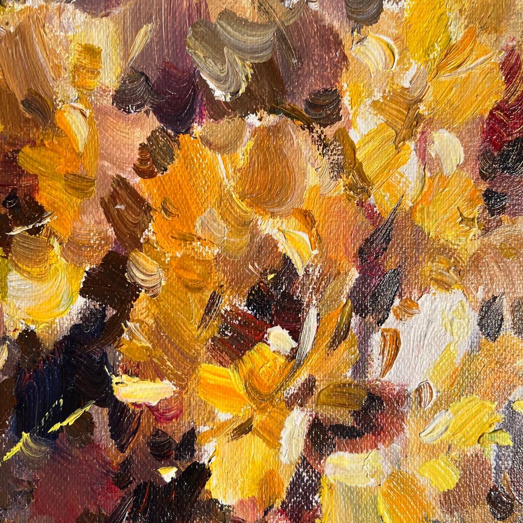 ★秀作★ 手書き油絵 花瓶の花 額付 絵画 インテリア 油彩画