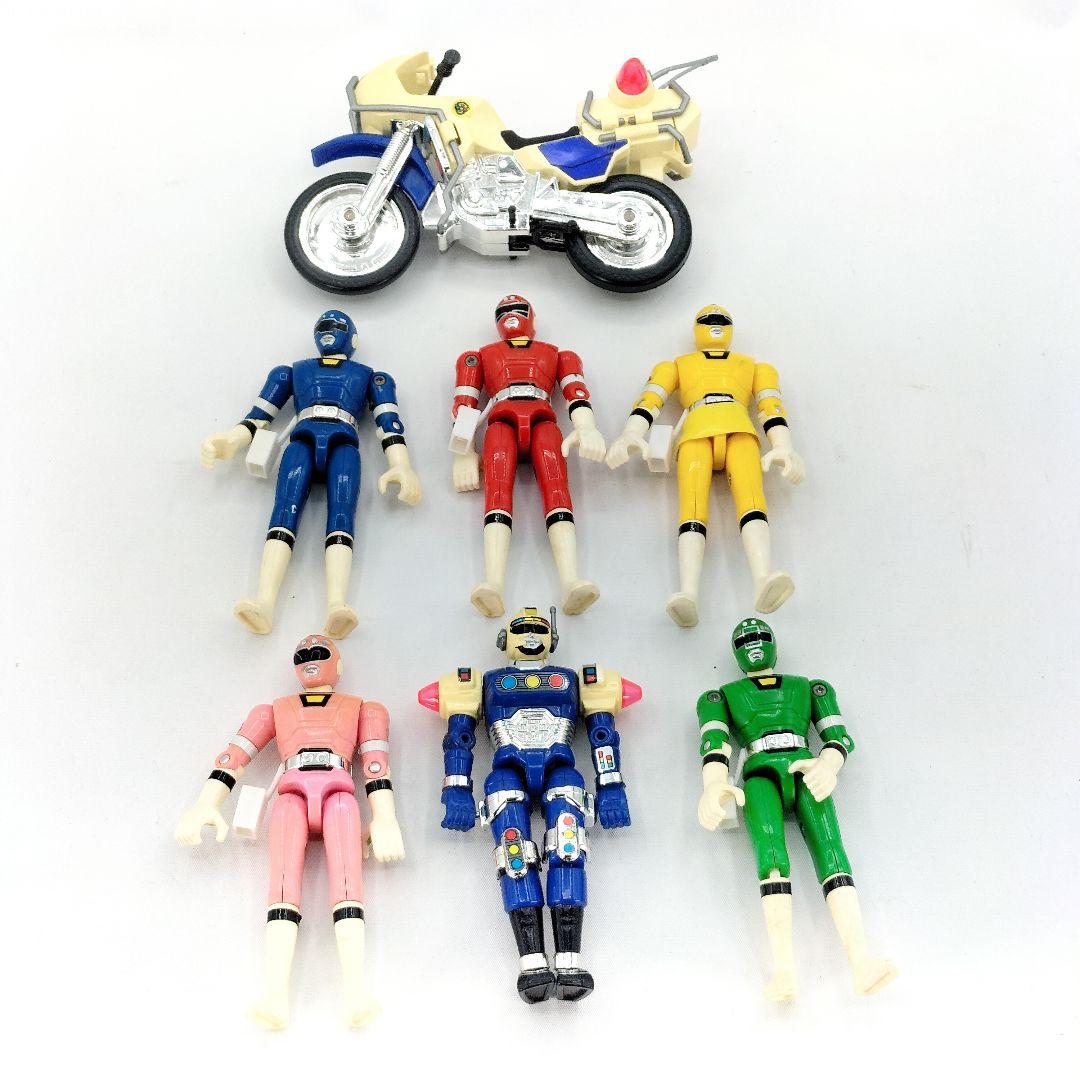 当時物 激走戦隊カーレンジャー 激走ヒーロー アクションフィギュア 6種セット