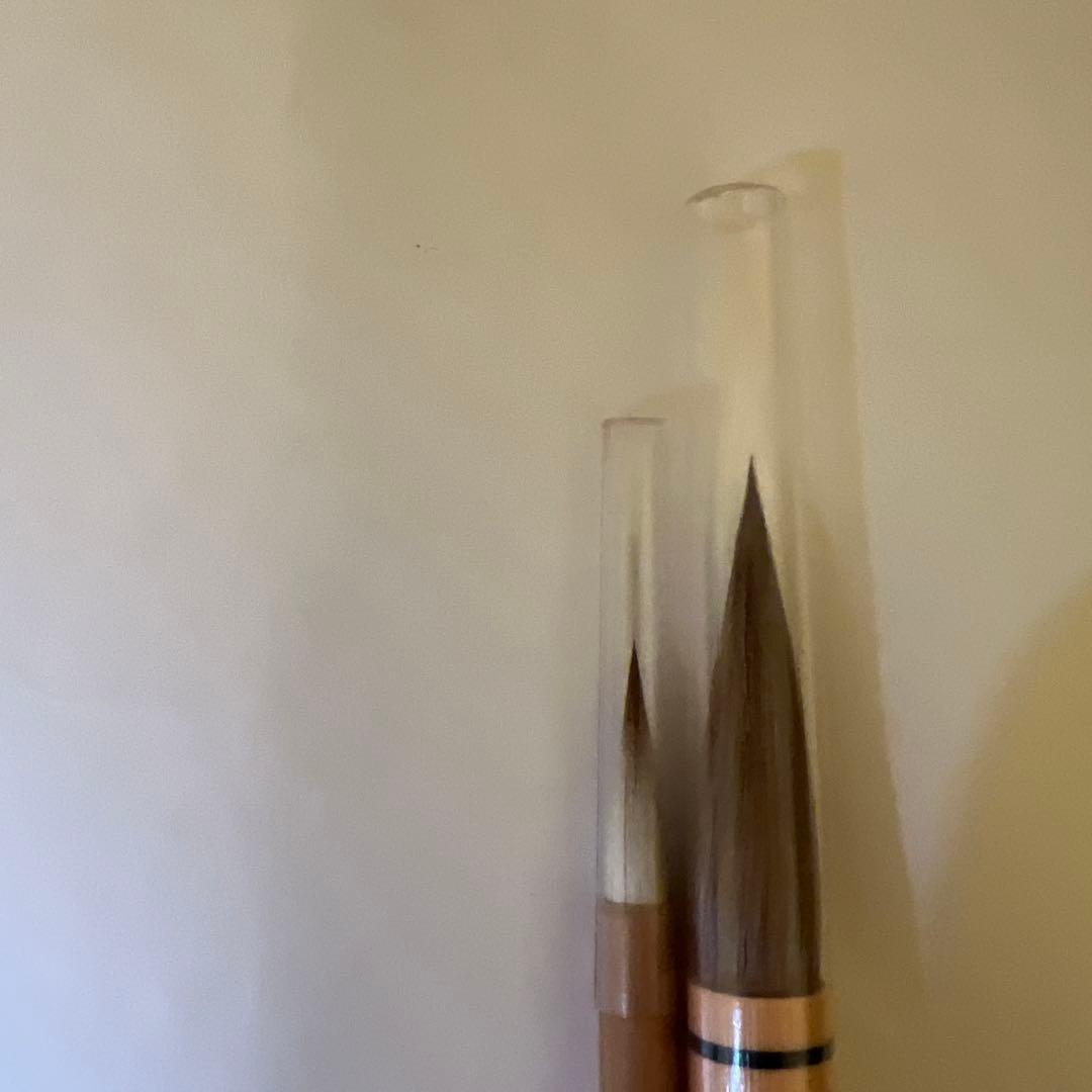 書道セット　漆器平手許箱　筆2本　硯