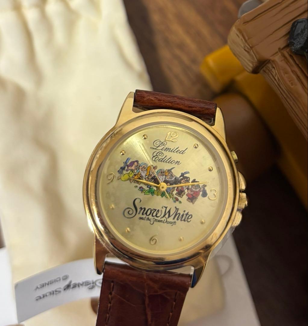 希少　ディズニー　7人の小人　腕時計　マイントレイン　トロッコ　メロディー　時計