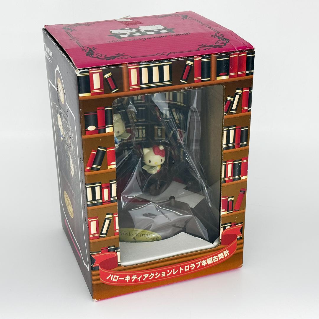 希少 ハローキティ アクションレトロラブ本棚古時計