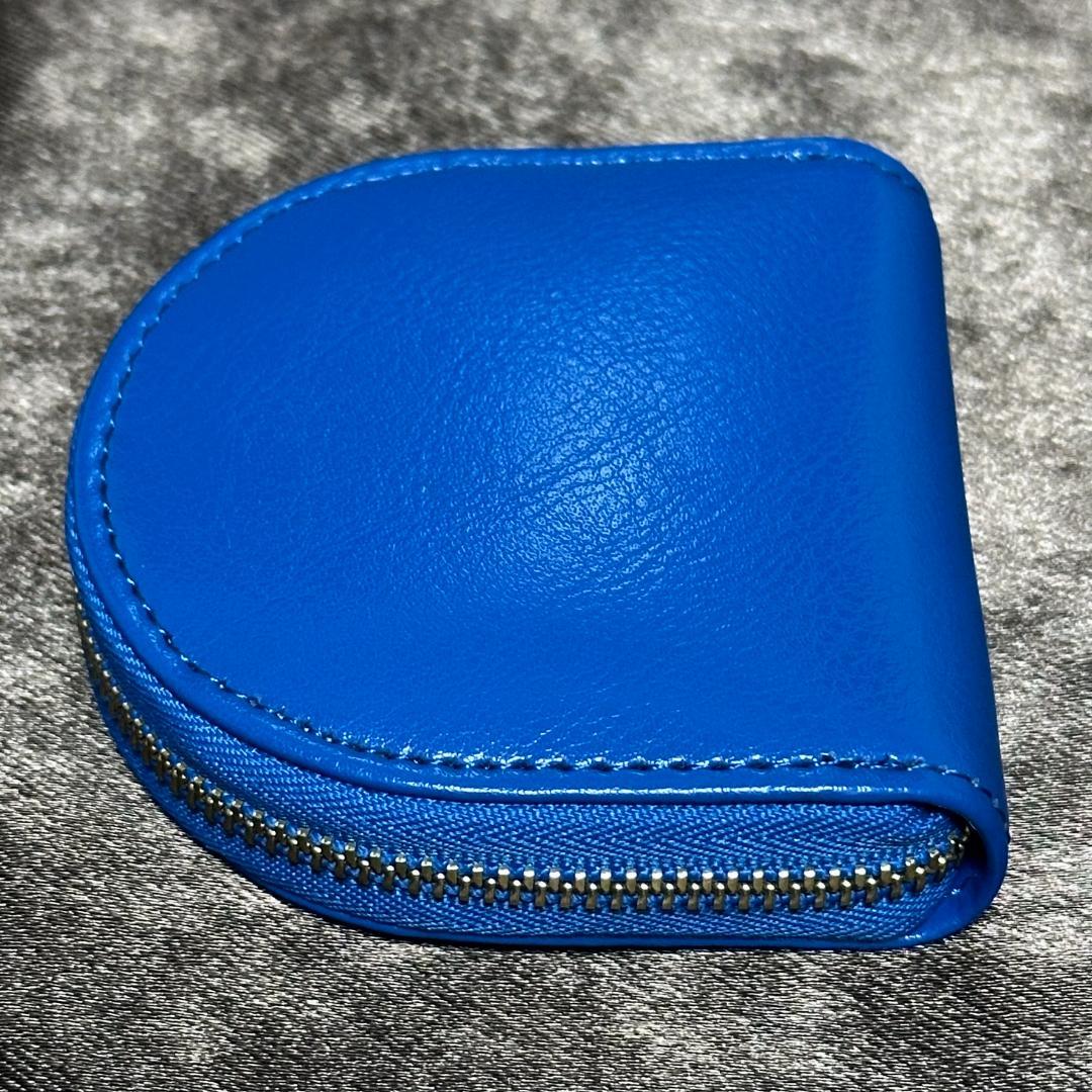 皇居限定 ケース 馬蹄型 小銭入れ 藍色