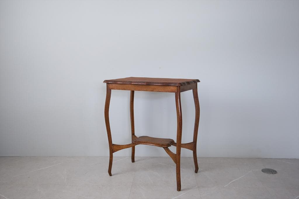 英国アンティーク木製サイドテーブル/オケージョナル机/飾り棚/花台(89-134