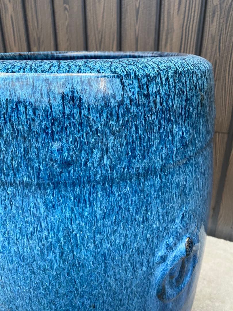 特大　火鉢　壺　海鼠釉薬　植木鉢　傘立て　花瓶