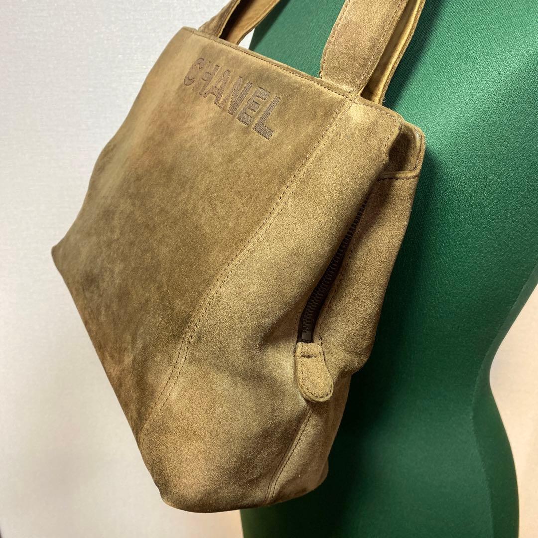【ヴィンテージ】 CHANEL シャネル　ショルダーバック バックスキン 茶