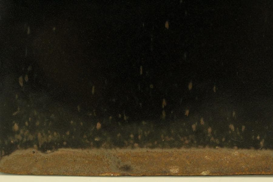 中国美術 鉄釉 四方 茶壷 煎茶(LC978)