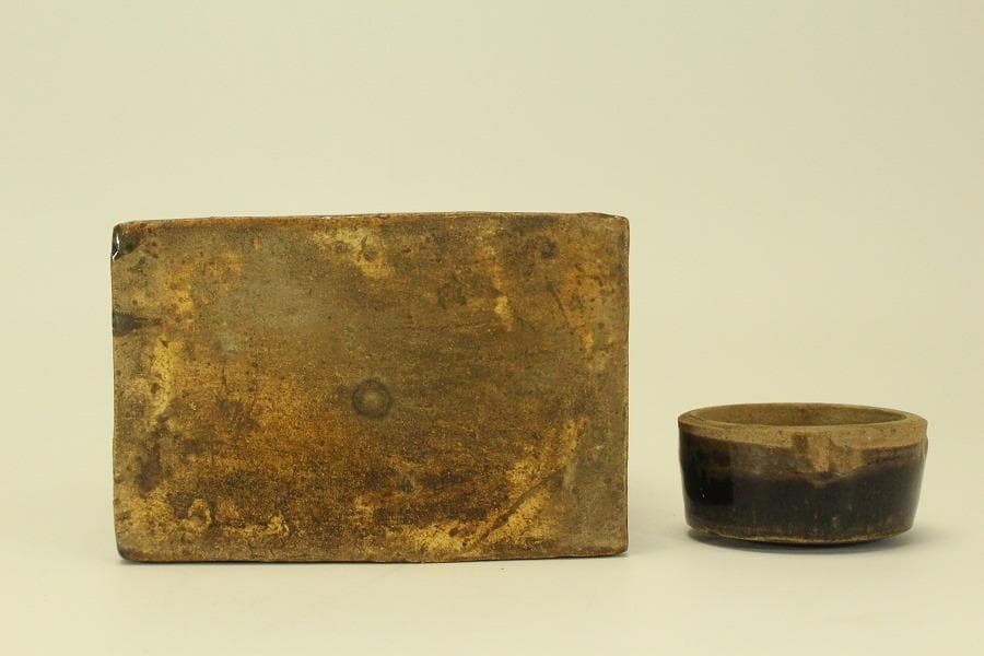 中国美術 鉄釉 四方 茶壷 煎茶(LC978)