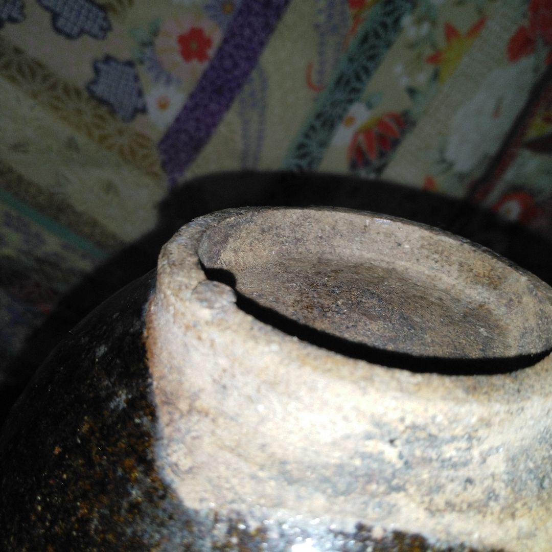 NO384 古相馬焼　上野目焼き　鉄釉徳利　時代物
