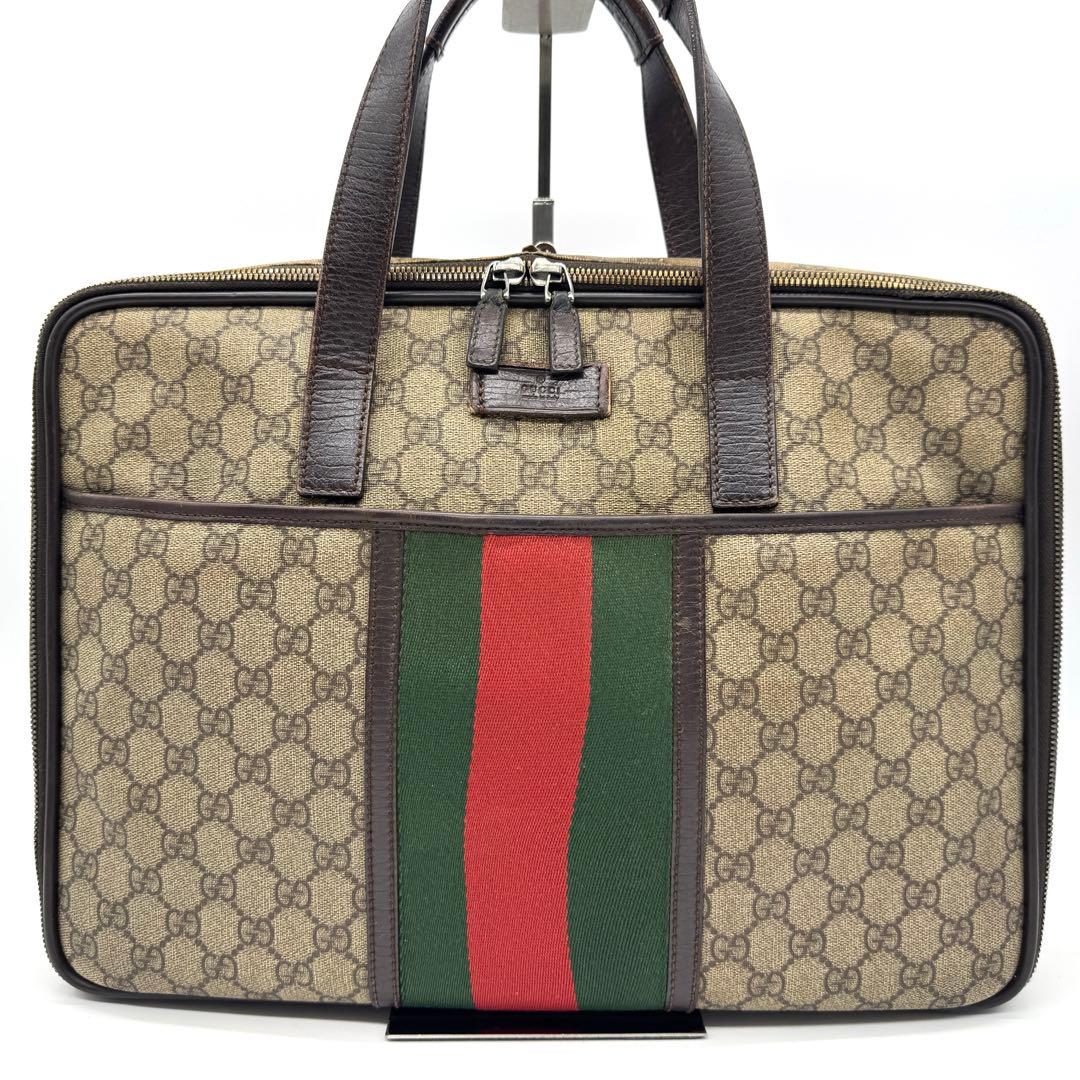グッチ ビジネスバッグ ハンドバッグ GGスプリーム　シェリーライン　A4収納可
