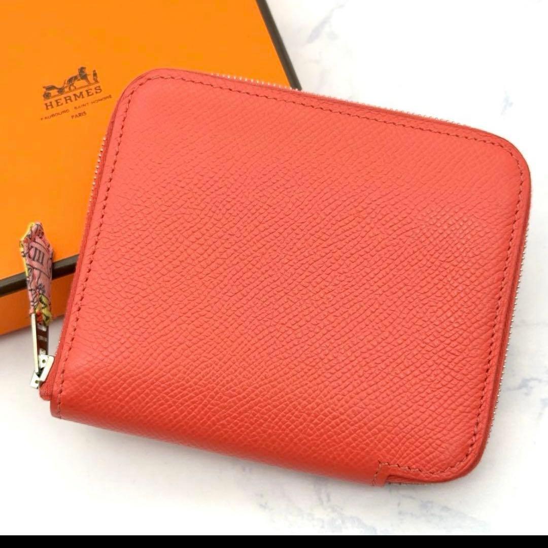 【最高級美品】エルメス アザップコンパクト シルクイン ピンク 年末特価