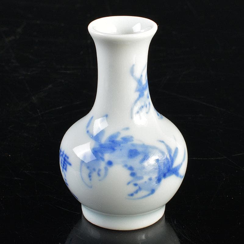 茶道具　三浦篤造　青華　坂田習軒画　蟹文　箸瓶　共布共箱　V　R5568