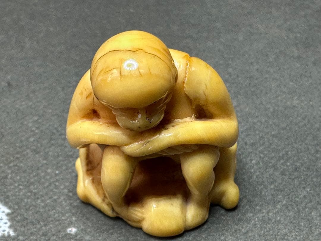 極上　根付　印鑑　天然素材　アンティーク　和彫　置物　骨董　飾り物　古美術品