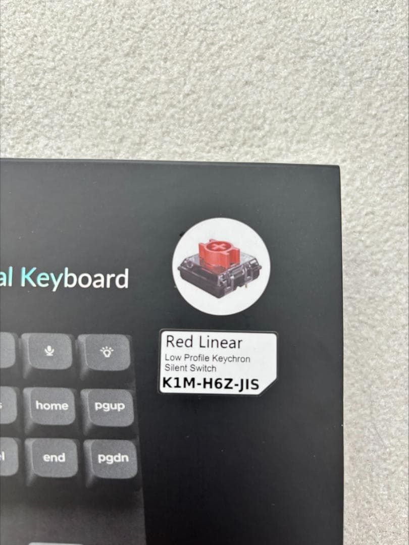 Keychron K1 Max（ロープロファイル、静音赤軸）