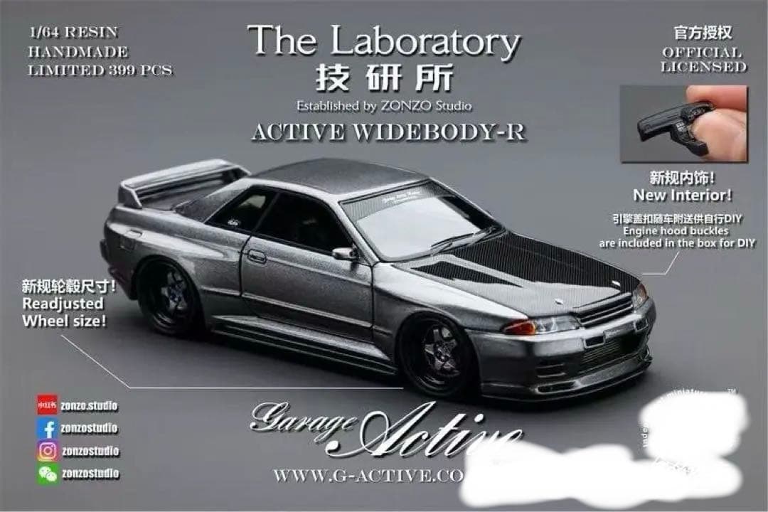 Zonzo studio 技研所 GT-R R32 グレー カーボンVer.