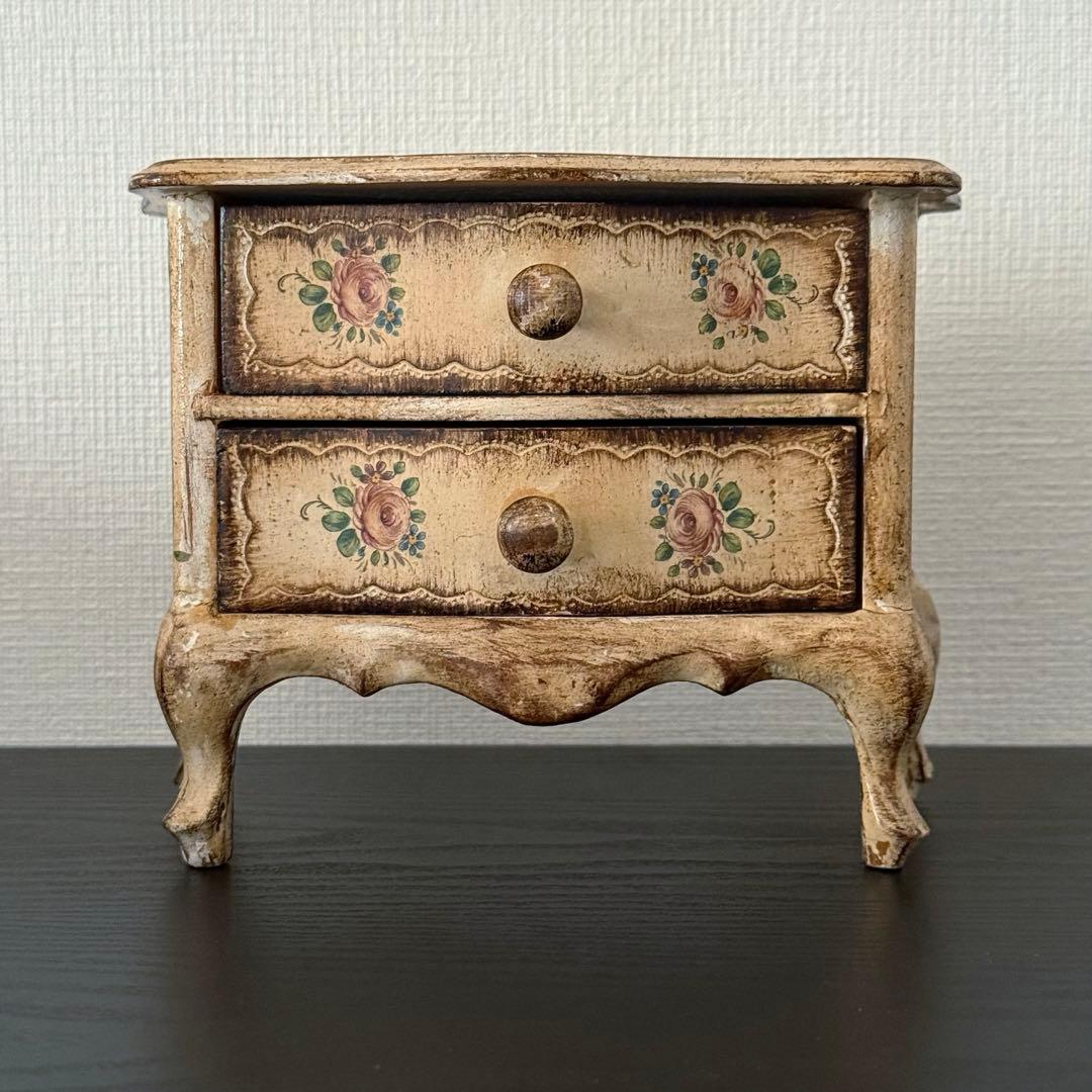 フランス　アンティーク　小物ケース　木製