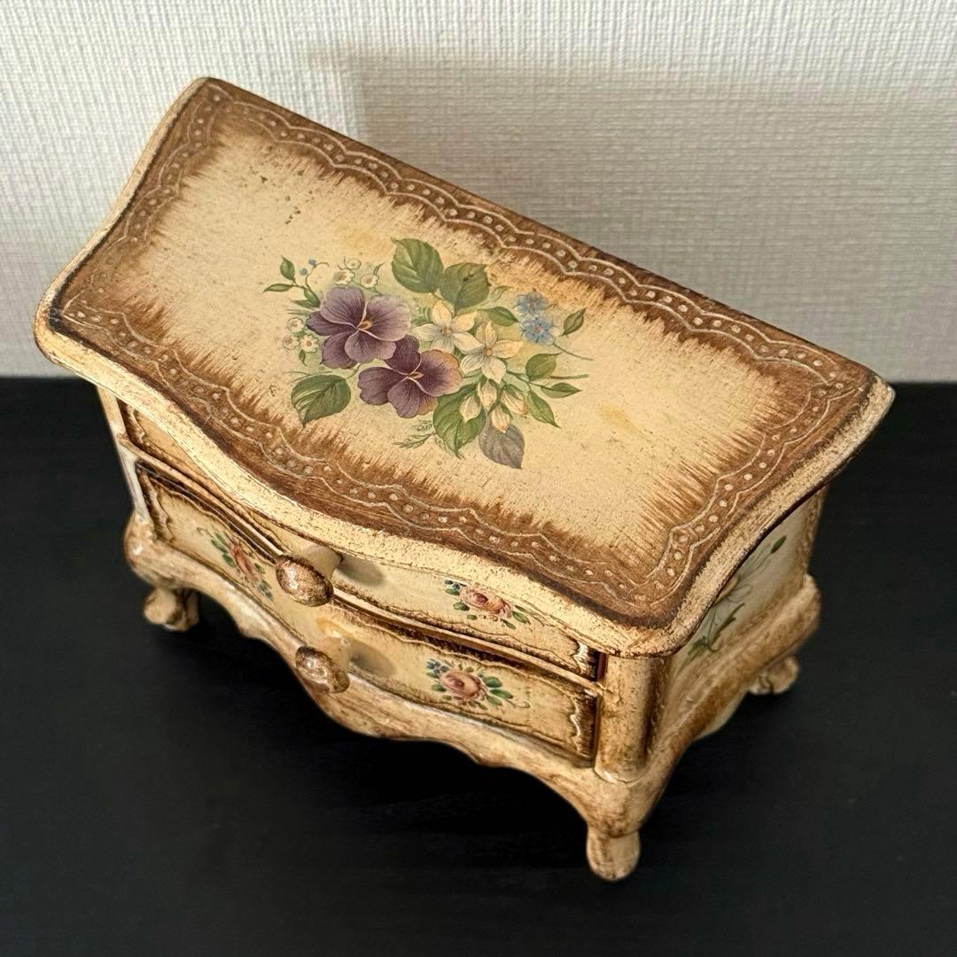 フランス　アンティーク　小物ケース　木製