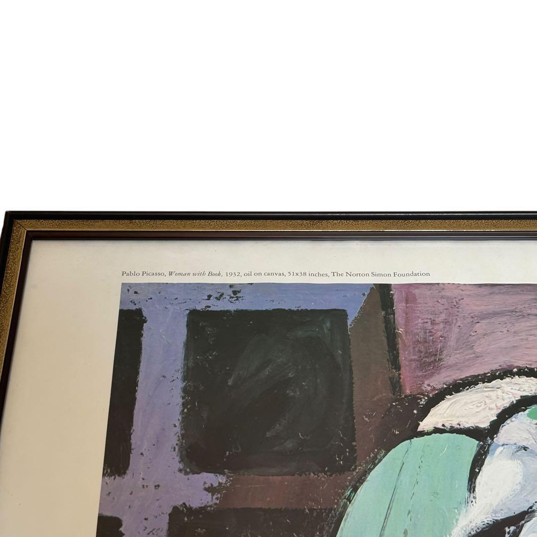 ピカソ 本を読む女 ポスター ヴィンテージ ポストモダン キュビズム アート