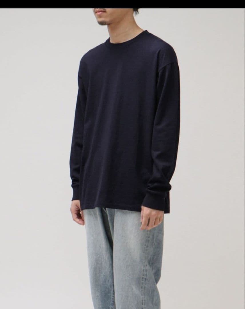 23SS COMOLI 空紡天竺長袖クルー コットンジャージ