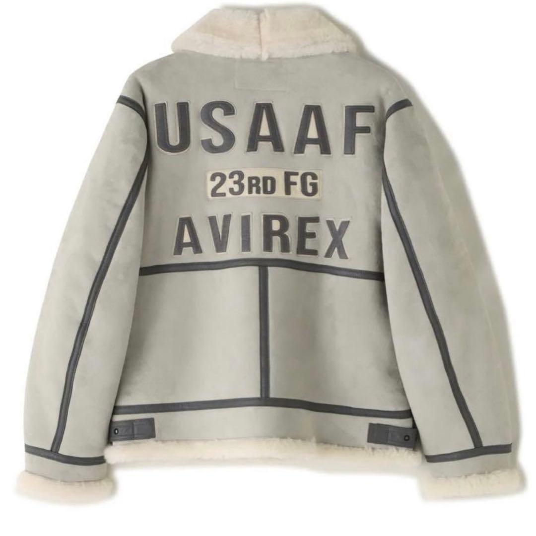 新品未使用 AVIREX アヴィレックス B-3 ムートンジャケットM グレー