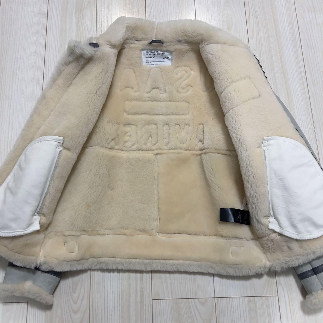 新品未使用 AVIREX アヴィレックス B-3 ムートンジャケットM グレー