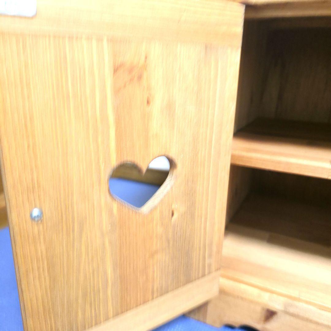 【16】カントリー家具 ハンドメイド カントリー調 キャビネット ハートの扉