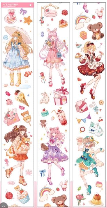 M362.アリス茶会 元气少女 マスキングテープ 和紙