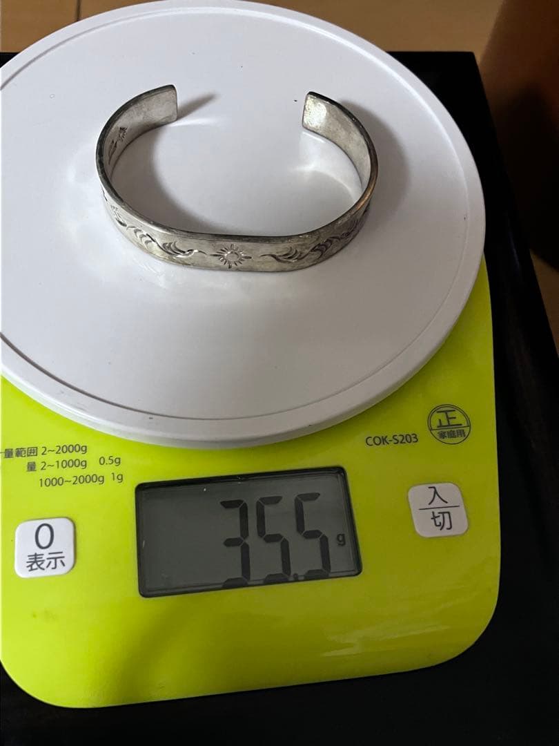 ARIZONA シルバーエングレーブカフブレスレット