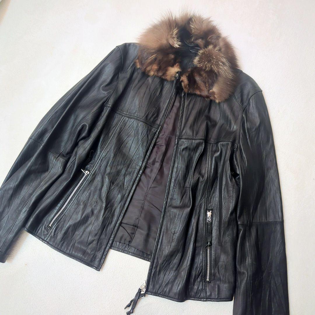 00's OLD UNIQLO オールド ユニクロ ラムレザー ジャケット XL