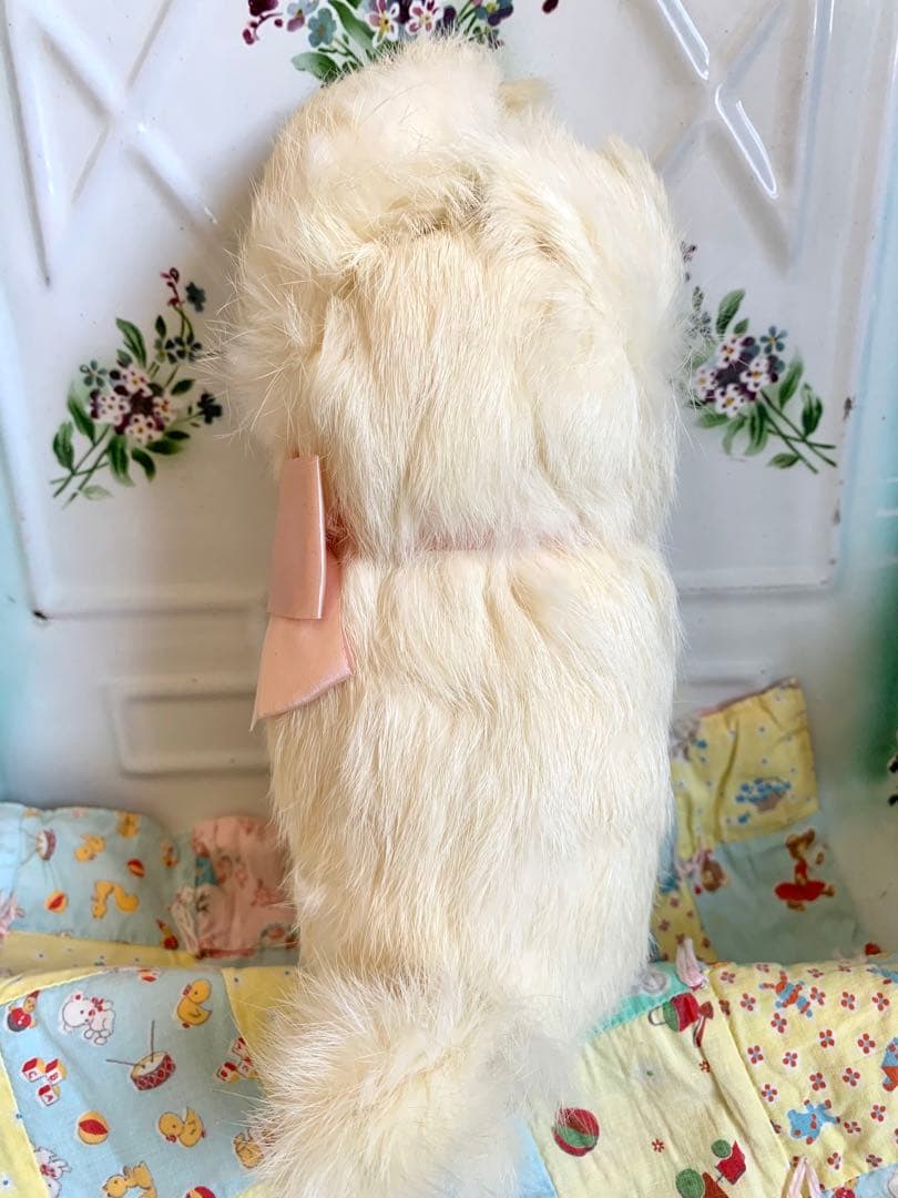 アンティーク　うさぎ　リアルファー  ベアバニー