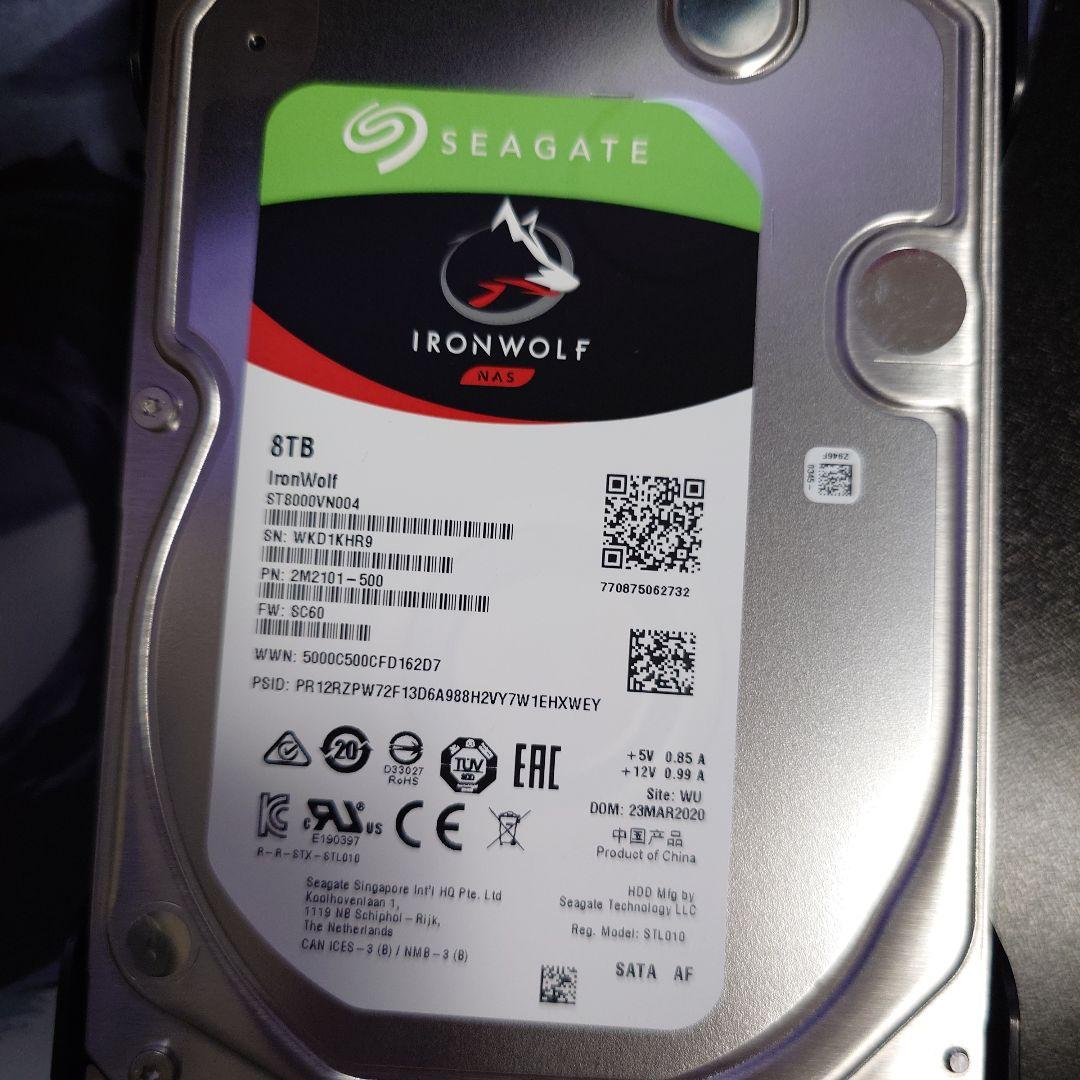 Seagate シーゲート ST8000VN004（3.5 HDD 8TB）