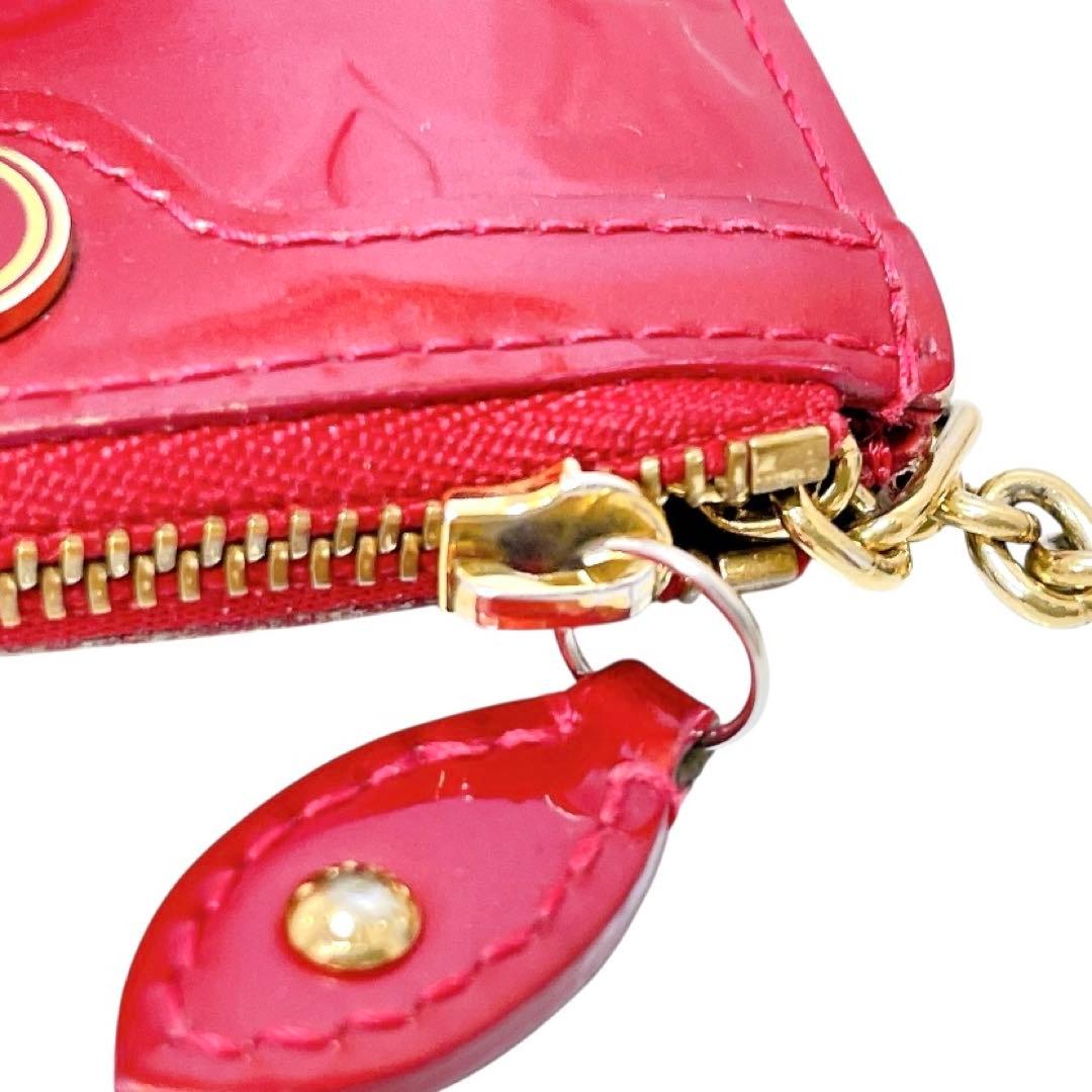 ルイヴィトン ヴェルニ ポシェットクレ ワイン CA3089 キーケース