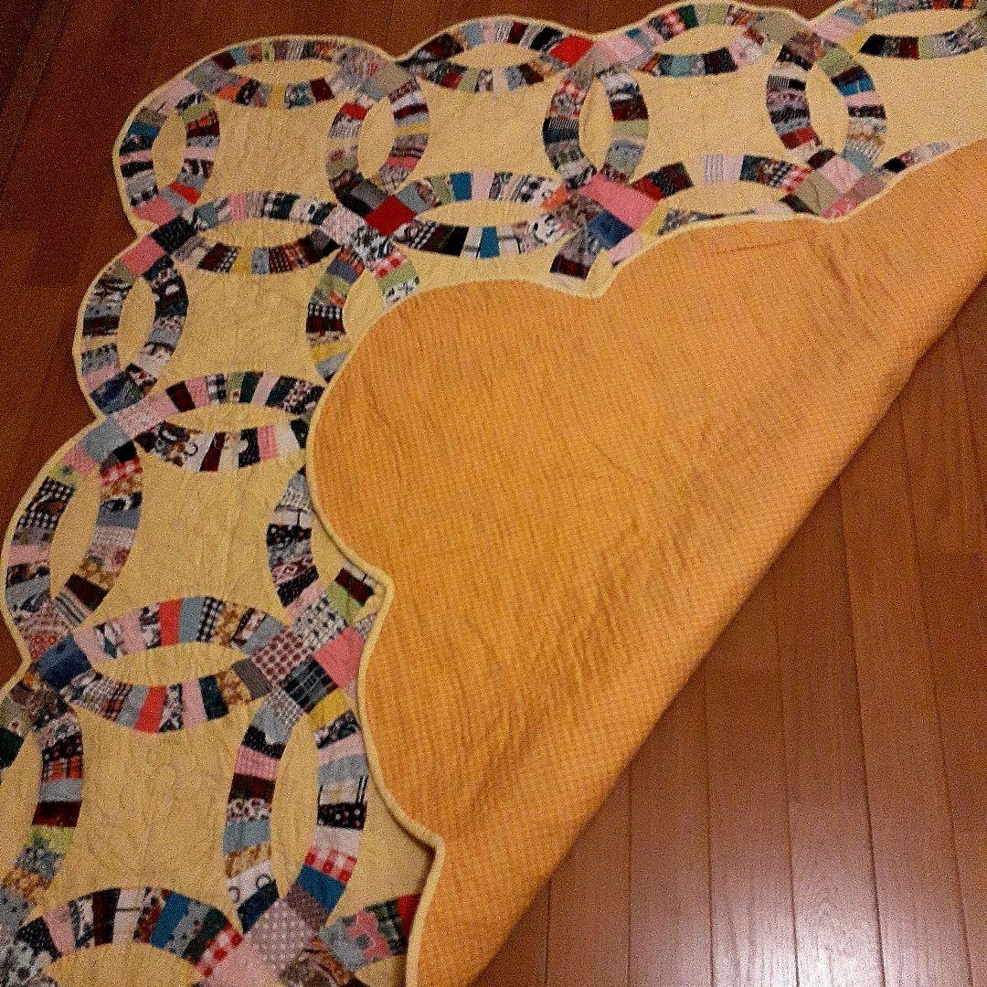 ⭐超美品！ダブルウェディング、アンティークキルト　69A-2