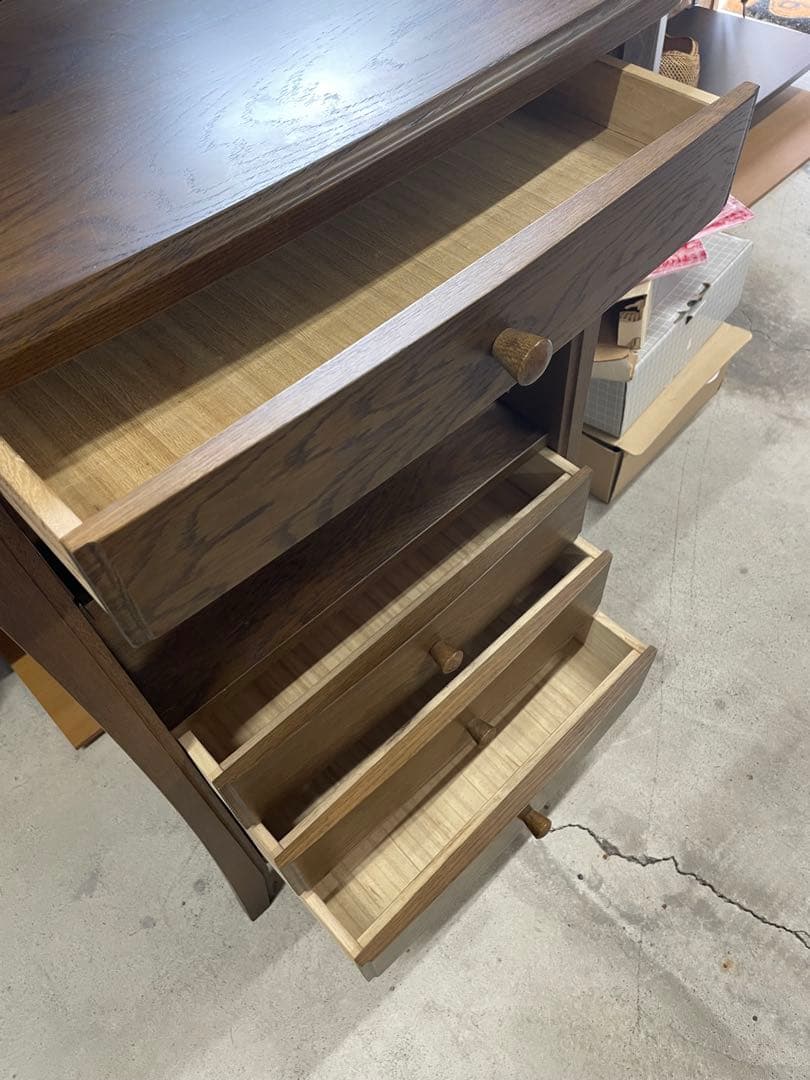 起立木工　木製キャビネット 3引き出し 収納