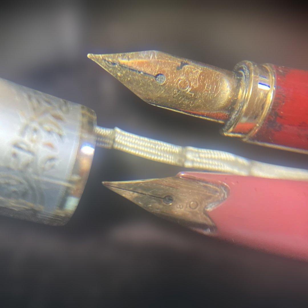 ( ´ ▽ ` )ノ18金ニブとか昔の万年筆なんだけど 書けるか分からないなぁ〜