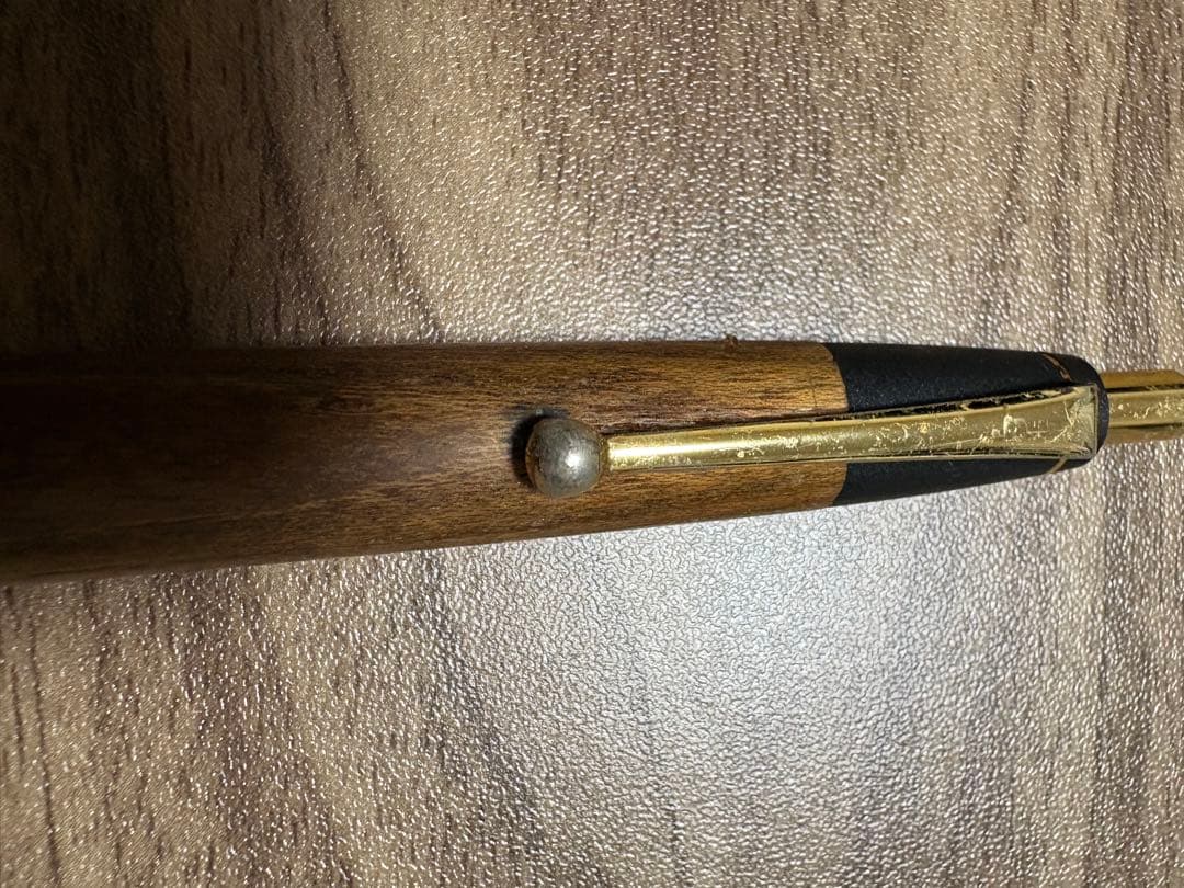 野原工芸　槐　えんじゅ　スタンダードボールペン　玉クリップ　ゴールド