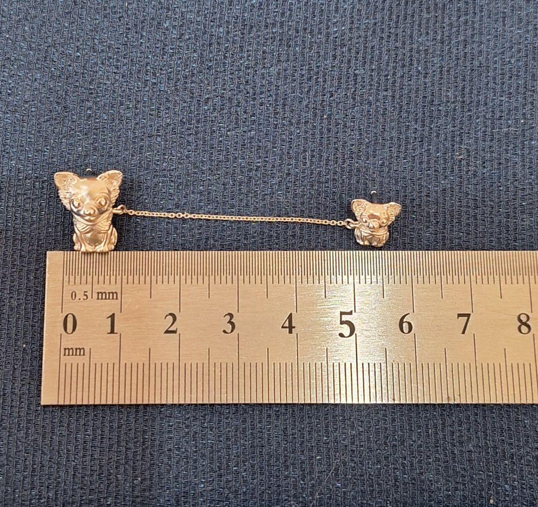 K18WGちわわブローチ