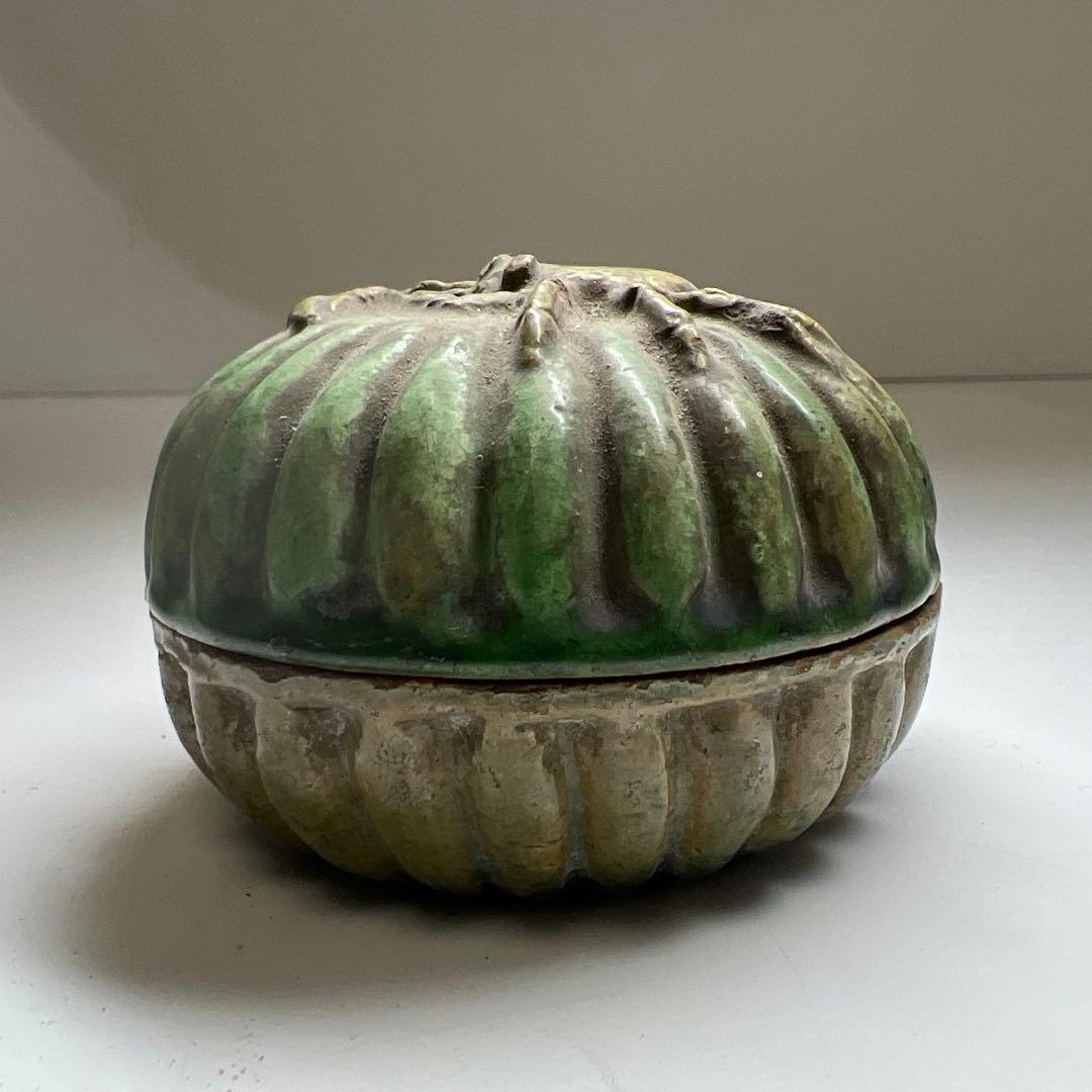 江戸期　源内焼　カニ香合　幅約7㎝　東Y7-0507⭐︎2F