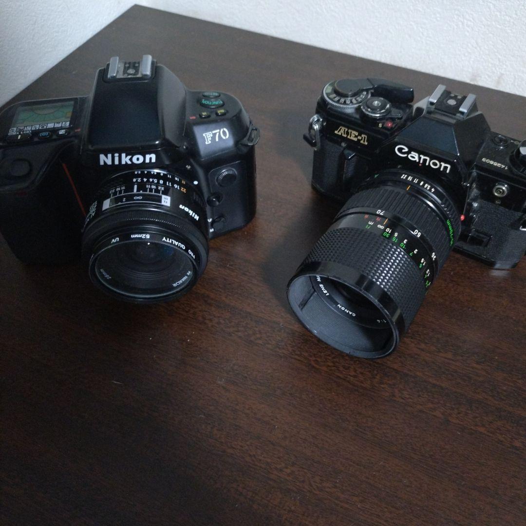 【ジャンク】Nikon F70 & Canon AE-1 フィルムカメラセット